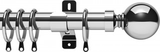 Integra Elements Belgravia 28mm Chrome Metal Curtain Pole
