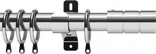 Integra Elements Brooklyn 28mm Chrome Metal Curtain Pole