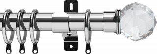 Integra Elements Capella 28mm Chrome Metal Curtain Pole