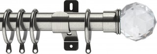 Integra Elements Capella 28mm Satin Steel Metal Curtain Pole