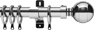 Integra Elements Lexington 28mm Chrome Metal Curtain Pole