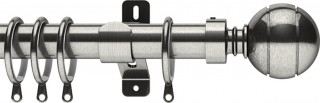 Integra Elements Lexington 28mm Satin Steel Metal Curtain Pole