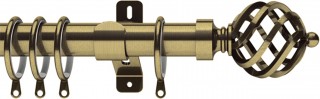 Integra Elements Titan 28mm Antique Brass Metal Curtain Pole