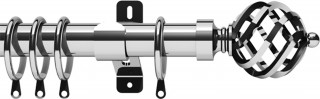 Integra Elements Titan 28mm Chrome Metal Curtain Pole