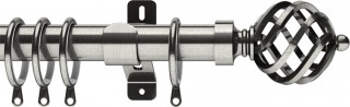 Integra Elements Titan 28mm Satin Steel Metal Curtain Pole