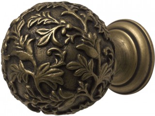 Rolls Modern Country 45mm Gold Black Floral Ball Finial