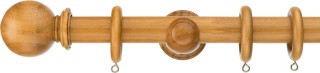 Swish Naturals Ball 35mm Aged Oak Wood Curtain Pole