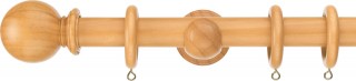Swish Naturals Ball 35mm Natural Oak Wood Curtain Pole