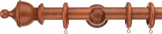Swish Naturals Urn 35mm Chestnut Wood Curtain Pole