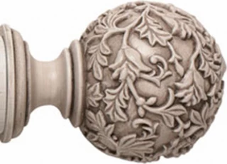Rolls Modern Country 45mm Brushed Ivory Floral Ball Finial