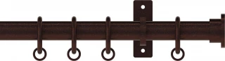 Hallis Hudson Arc 25mm Bronze Plain Disc Metal Fixed Length Curtain Pole