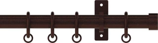 Hallis Hudson Arc 25mm Bronze Stud Metal Fixed Length Curtain Pole