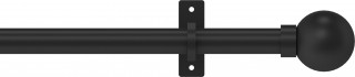 Hallis Hudson Arc 25mm Soft Black Ball Metal Eyelet Curtain Pole