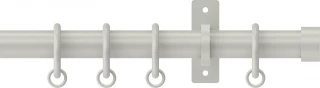 Hallis Hudson Arc 25mm Warm Grey Stud Metal Fixed Length Curtain Pole