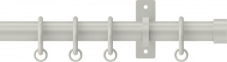 Hallis Hudson Arc 25mm Warm Grey Stud Metal Fixed Length Curtain Pole