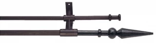 Artisan Classic Double 12-16mm Wrought Iron Metal Curtain Pole