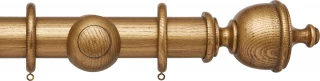Hallis Hudson Ashbridge 45mm Baroque Gold Chatsworth Wood Fixed Length Curtain Pole