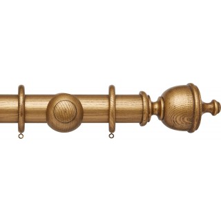 Hallis Hudson Ashbridge 45mm Baroque Gold Chatsworth Wood Fixed Length Curtain Pole