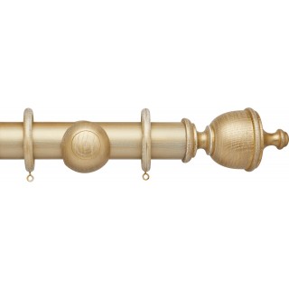 Hallis Hudson Ashbridge 45mm Gold Over White Chatsworth Wood Fixed Length Curtain Pole