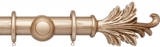 Hallis Hudson Ashbridge 45mm Champagne Gold Tatton Wood Fixed Length Curtain Pole