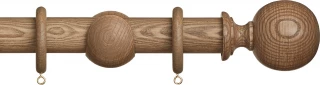 Hallis Hudson Eden 35mm Sisal Ball Wood Fixed Length Curtain Pole