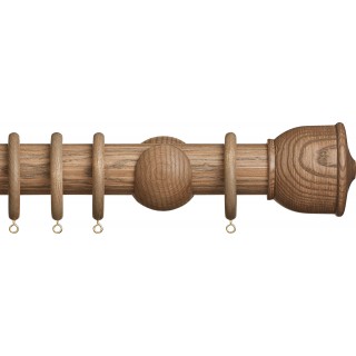 Hallis Hudson Eden 45mm Sisal Urn Wood Fixed Length Curtain Pole