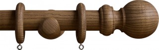 Swish Forever Autumn 35mm Hot Cocoa Ball Wood Curtain Pole