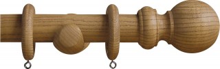 Swish Forever Autumn 35mm Spiced Pumpkin Ball Wood Curtain Pole