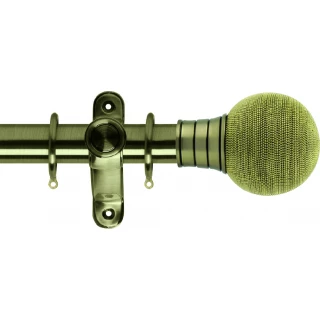 Museum Galleria 35mm Burnished Brass Metal Curtain Pole