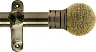Museum Galleria 50mm Burnished Brass Metal Eyelet Curtain Pole