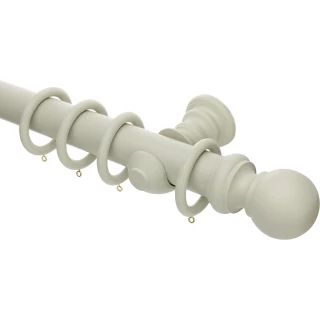 Rolls Honister 50mm French Grey Wood Curtain Pole