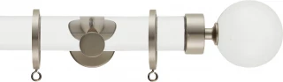 Hallis Hudson Ice 35mm Satin Nickel Pure Acrylic Fixed Length Curtain Pole