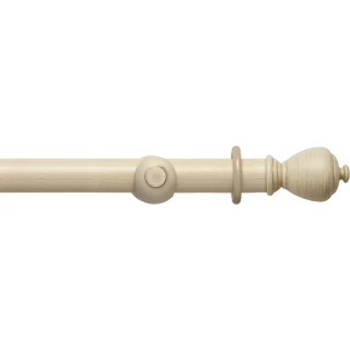 Rolls Modern Country 45mm Brushed Cream Wood Curtain Pole