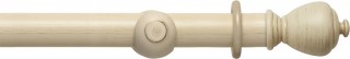 Rolls Modern Country 45mm Brushed Cream Wood Curtain Pole