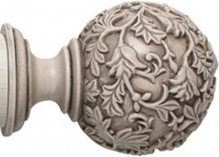 Rolls Modern Country 55mm Brushed Ivory Floral Ball Finial