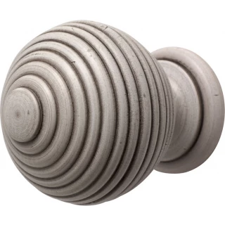 Rolls Modern Country 55mm Brushed Ivory Ribbed Ball Finial