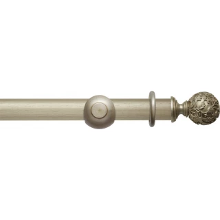 Rolls Modern Country 55mm Satin Silver Wood Curtain Pole