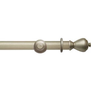 Rolls Modern Country 55mm Satin Silver Wood Curtain Pole