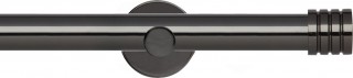 Rolls Neo 28mm Stud Black Nickel Cylinder Bracket Metal Eyelet Curtain Pole