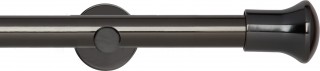 Rolls Neo 28mm Trumpet Black Nickel Cylinder Bracket Metal Eyelet Curtain Pole