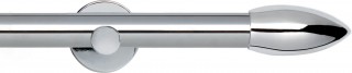 Rolls Neo 28mm Bullet Chrome Cylinder Bracket Metal Eyelet Curtain Pole