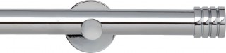 Rolls Neo 28mm Stud Chrome Cylinder Bracket Metal Eyelet Curtain Pole