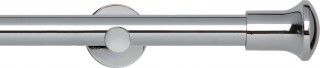 Rolls Neo 28mm Trumpet Chrome Cylinder Bracket Metal Eyelet Curtain Pole