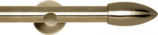 Rolls Neo 28mm Bullet Spun Brass Cylinder Bracket Metal Eyelet Curtain Pole