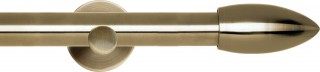 Rolls Neo 28mm Bullet Spun Brass Cylinder Bracket Metal Eyelet Curtain Pole