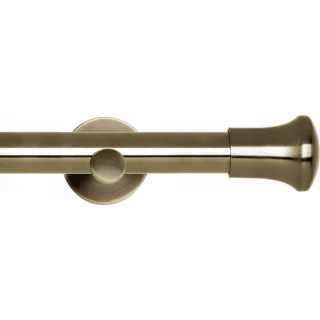Rolls Neo 28mm Trumpet Spun Brass Cylinder Bracket Metal Eyelet Curtain Pole