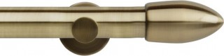 Rolls Neo 35mm Bullet Spun Brass Cylinder Bracket Metal Eyelet Curtain Pole