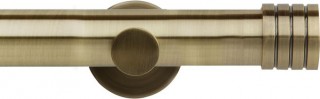 Rolls Neo 35mm Stud Spun Brass Cylinder Bracket Metal Eyelet Curtain Pole