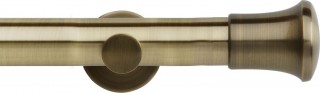 Rolls Neo 35mm Trumpet Spun Brass Cylinder Bracket Metal Eyelet Curtain Pole