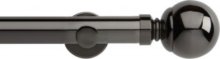 Rolls Neo 35mm Ball Black Nickel Cylinder Bracket Metal Eyelet Curtain Pole